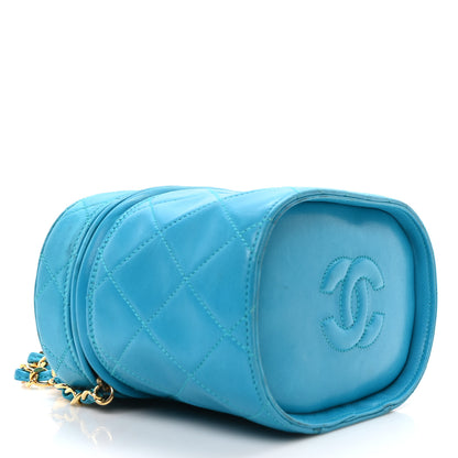 Chanel Lambskin Quilted Tassel Chain Bag Blue 4 of 11