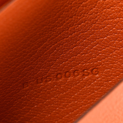 Hermes Chevre Mysore Bearn Card Holder Wallet Orange 7 of 10