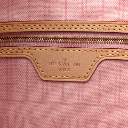 Louis Vuitton Damier Azur Neo Neverfull MM Rose Ballerine 7 of 11