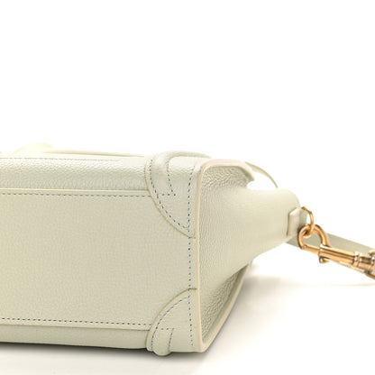 Celine Drummed Calfskin Nano Luggage Vert D'eau 10 of 10