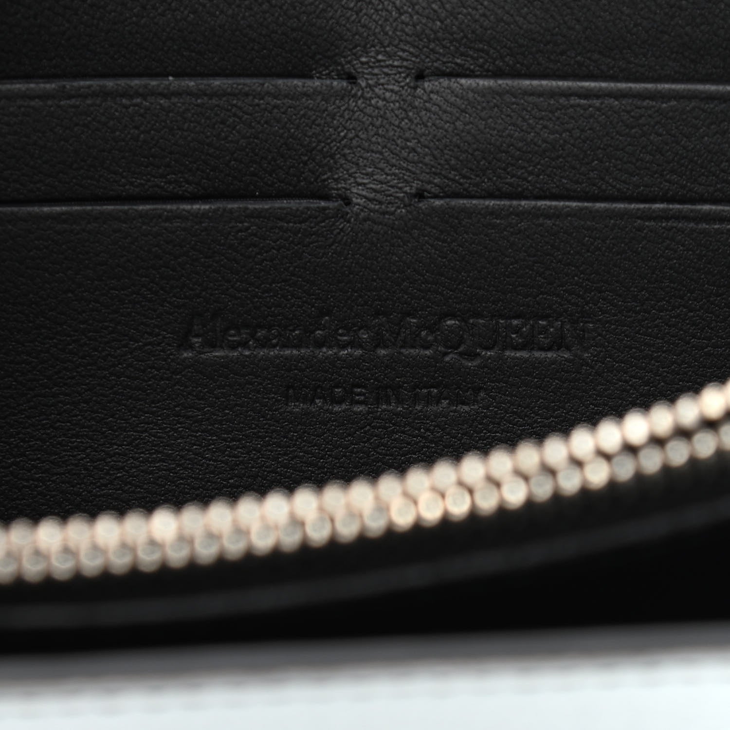 Alexander McQueen Silky Amish Grain Calfskin Skull Wallet on Chain Duck Egg 6 of 11