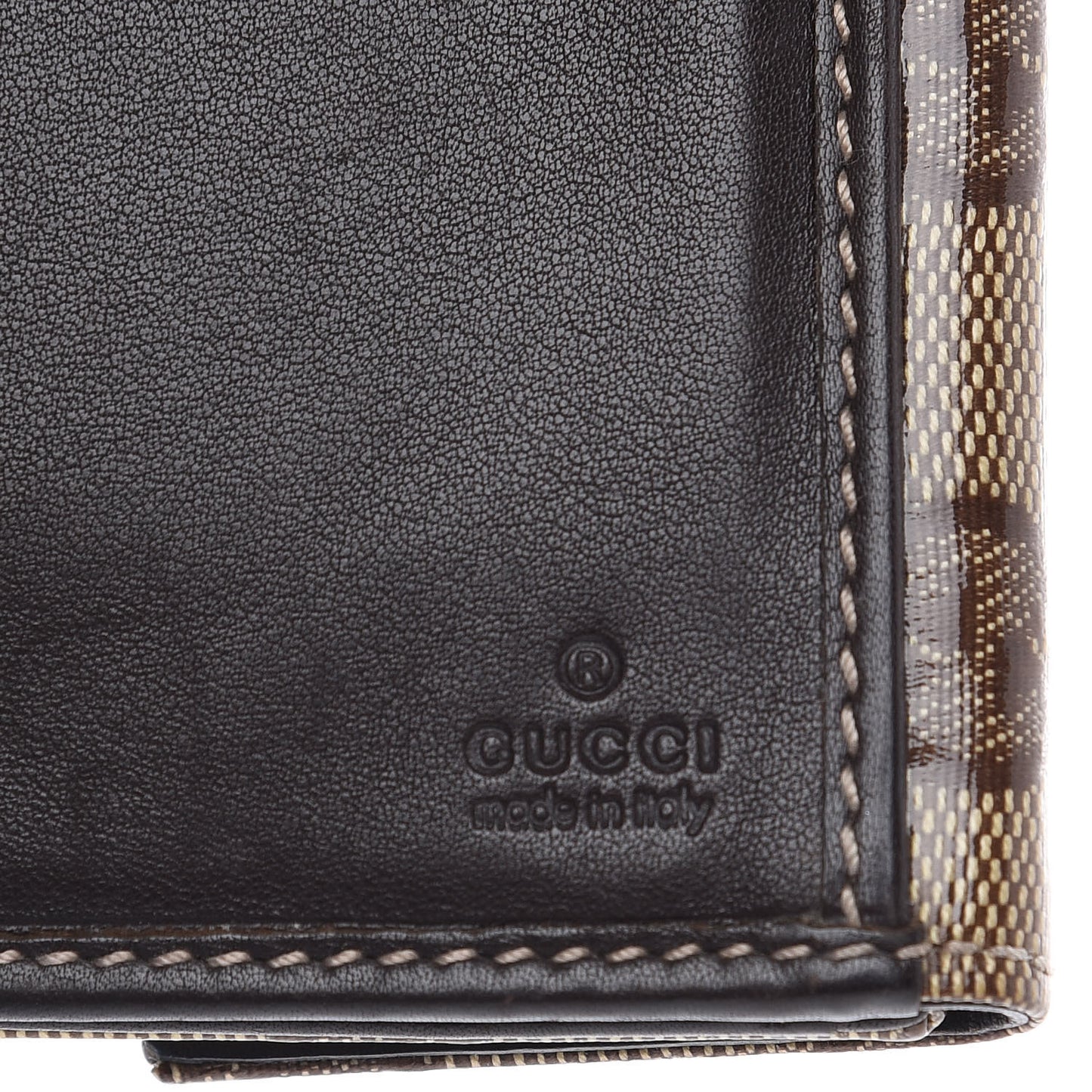 Crystal Monogram Hysteria Continental Wallet Brown