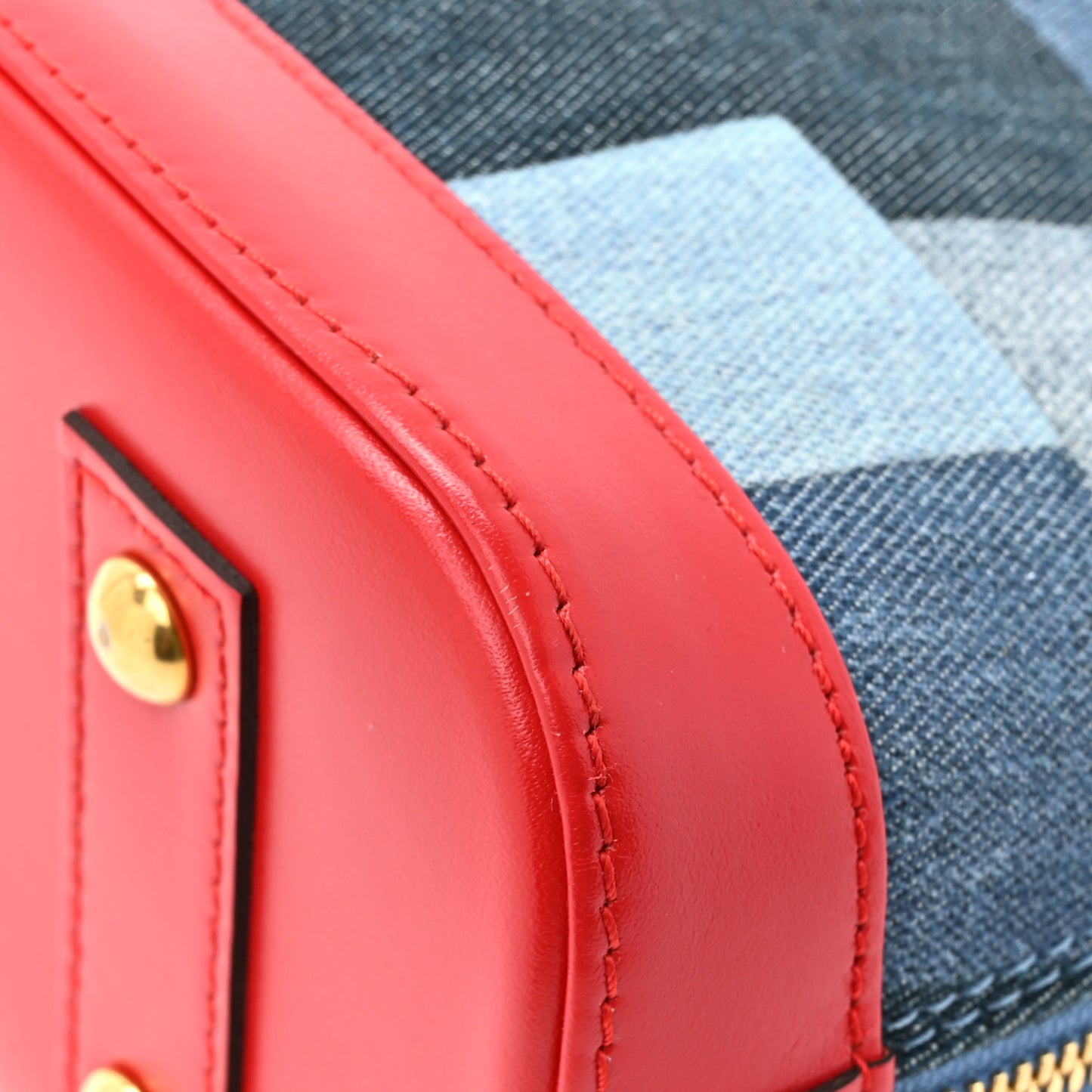 Denim Damier Monogram Patchwork Alma BB