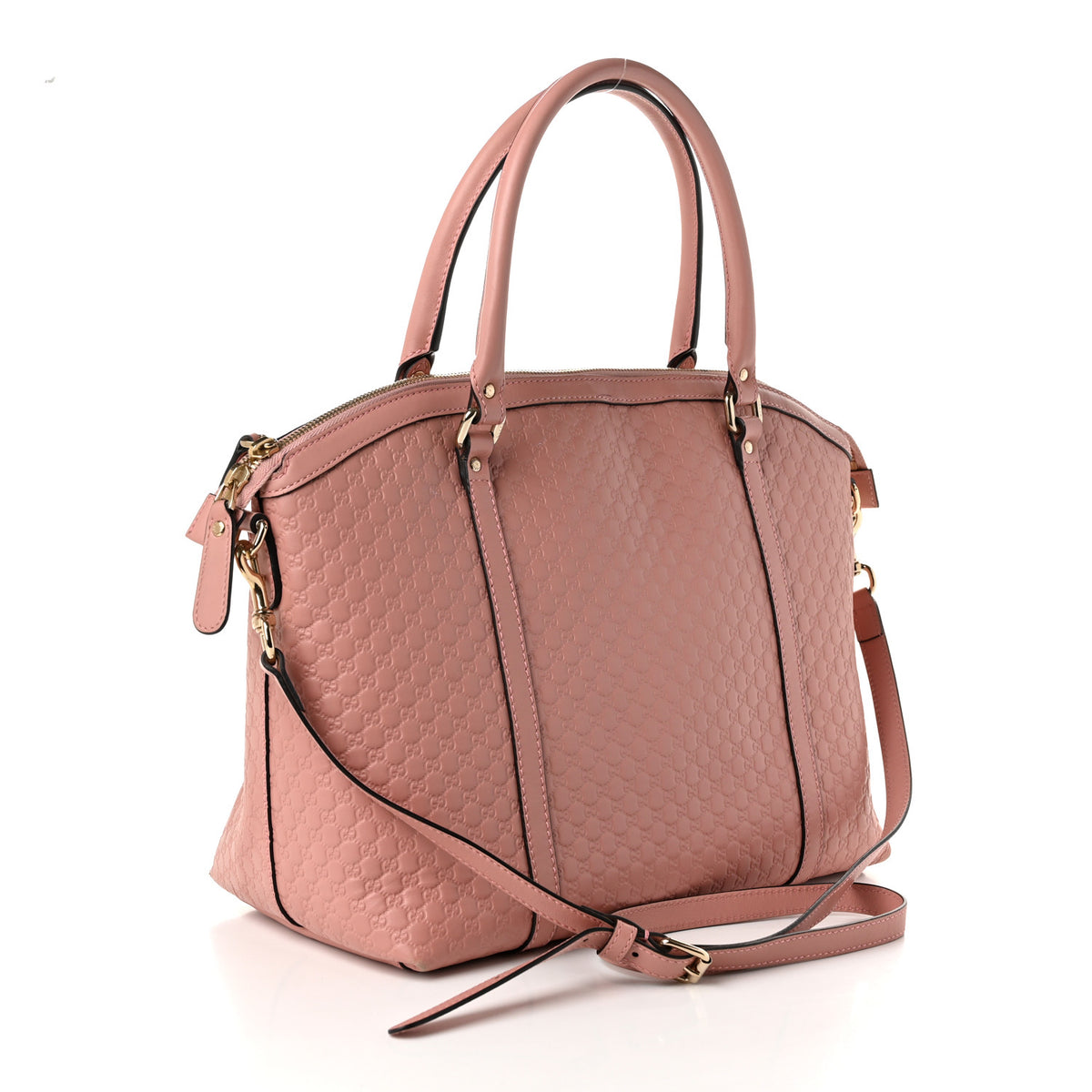 Soft Microguccissima Large Dome Satchel Soft Pink