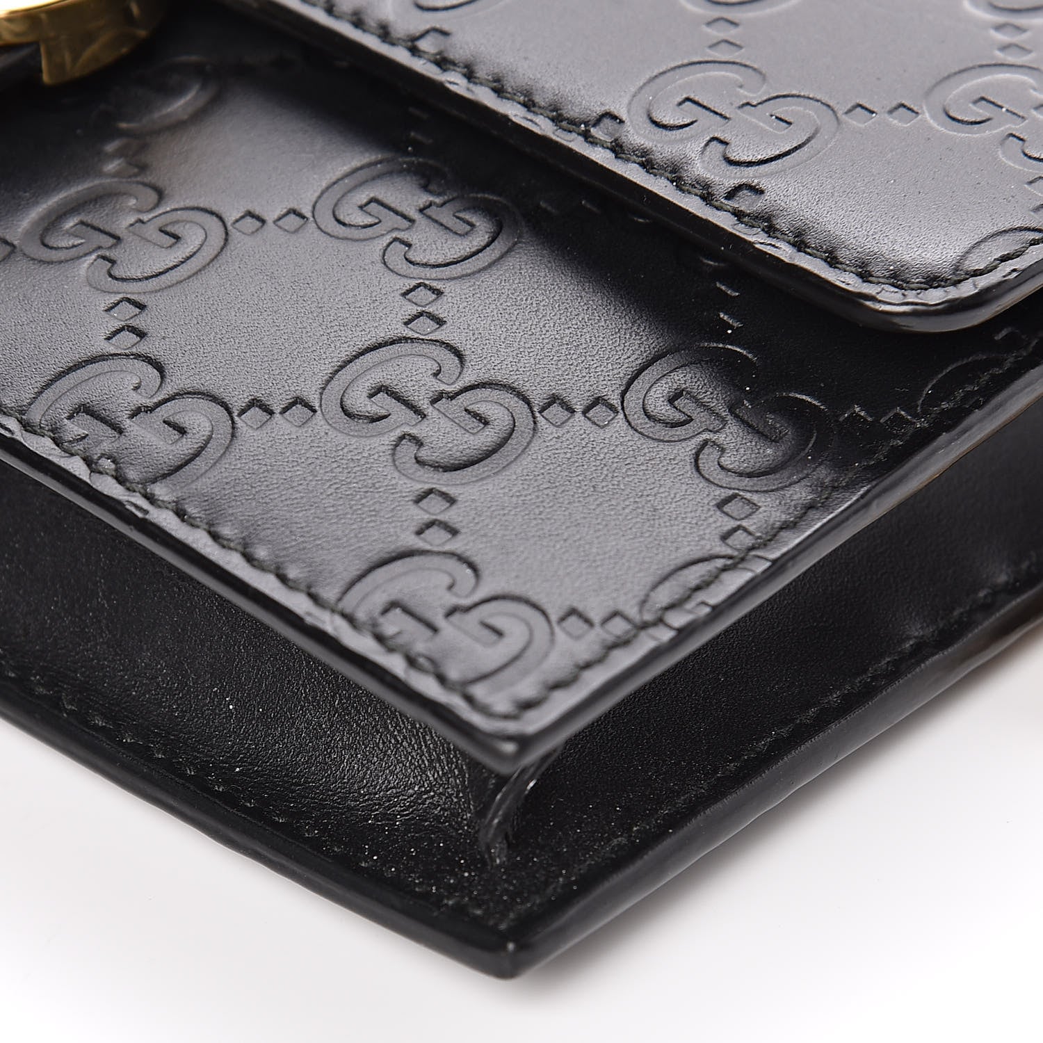 Gucci Guccissima Icon Chain Wallet Black 10 of 14