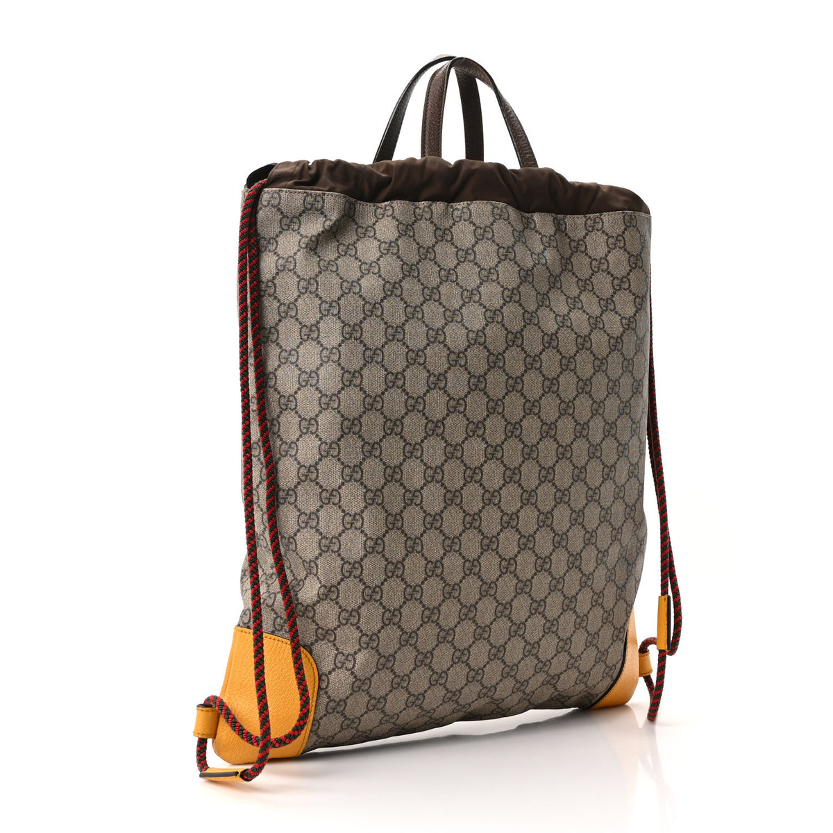 GG Supreme Monogram Neo Vintage Drawstring Backpack Beige New Acero Crop