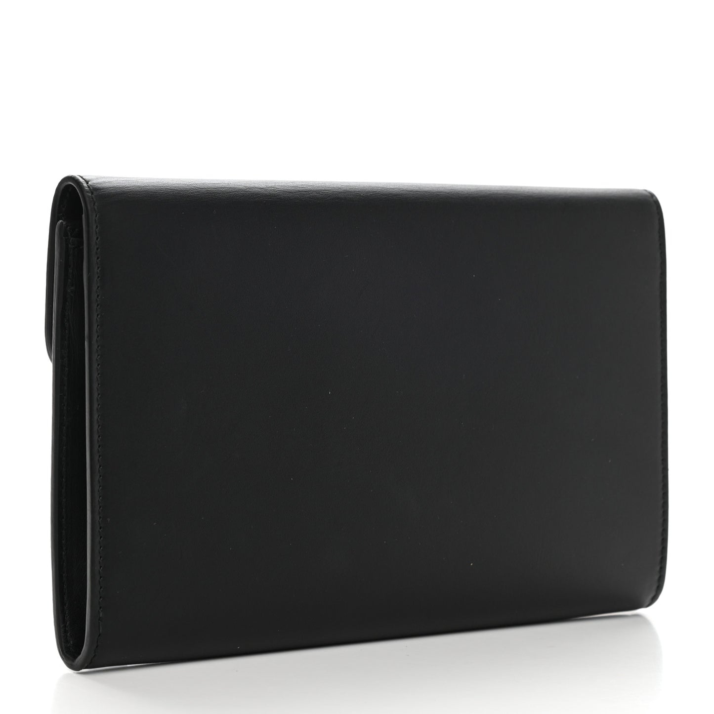 Calfskin Mini Peony Pearly Clutch Black
