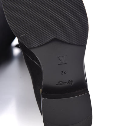 Louis Vuitton Suede Skyline Thigh High Flat Boots 39 Black 6 of 7