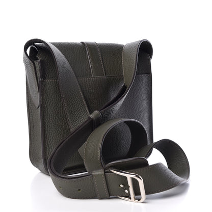 Hermes Taurillon Clemence Steve Pochette Vert De Gris 3 of 9