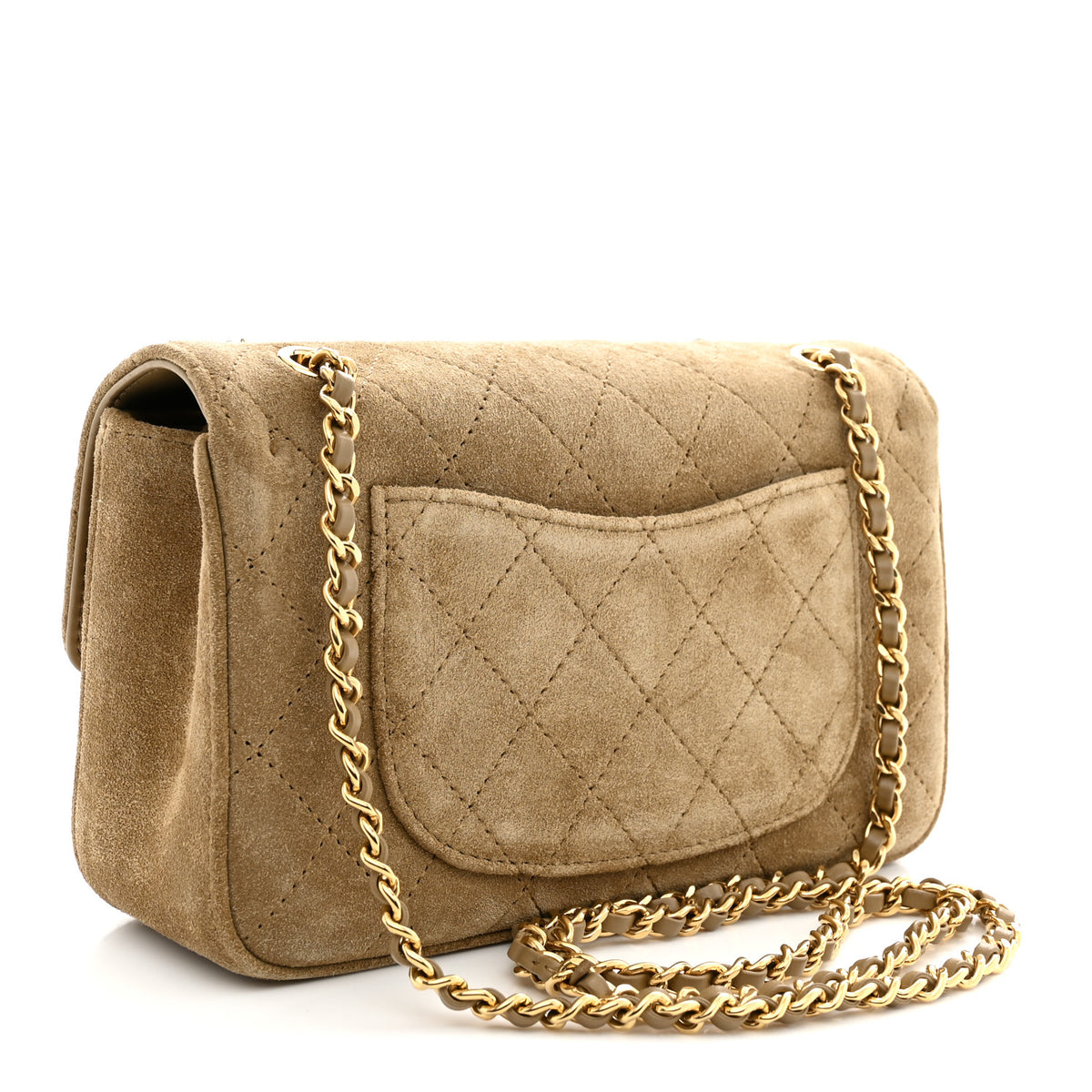 Chanel Suede Calfskin Mini Souplissimo Flap Dark Beige 3 of 11