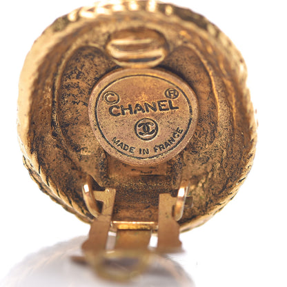 Chanel Oval CC Clip On Earrings Gold 4 of 4
