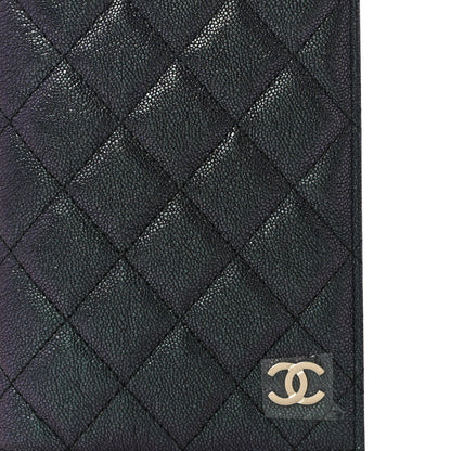 Chanel Iridescent Caviar Quilted Passport Holder Black 8 of 11