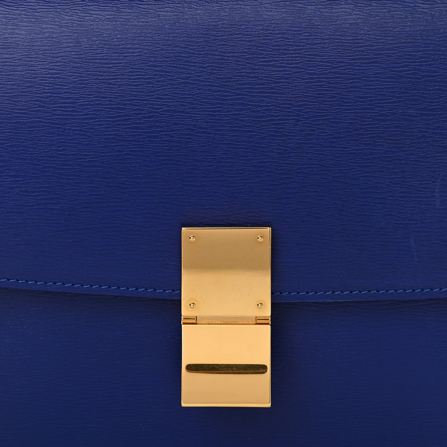 Celine Liege Calfskin Medium Classic Box Flap Bag Indigo 8 of 11