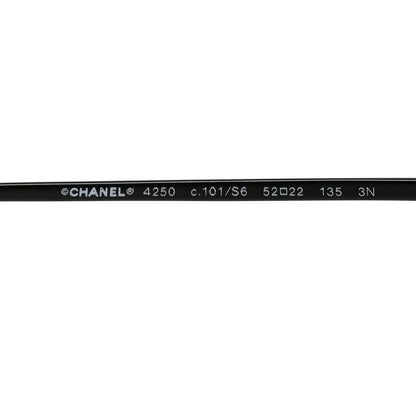 Chanel Metal Raffia Braided Round Sunglasses 4250 Black 5 of 12