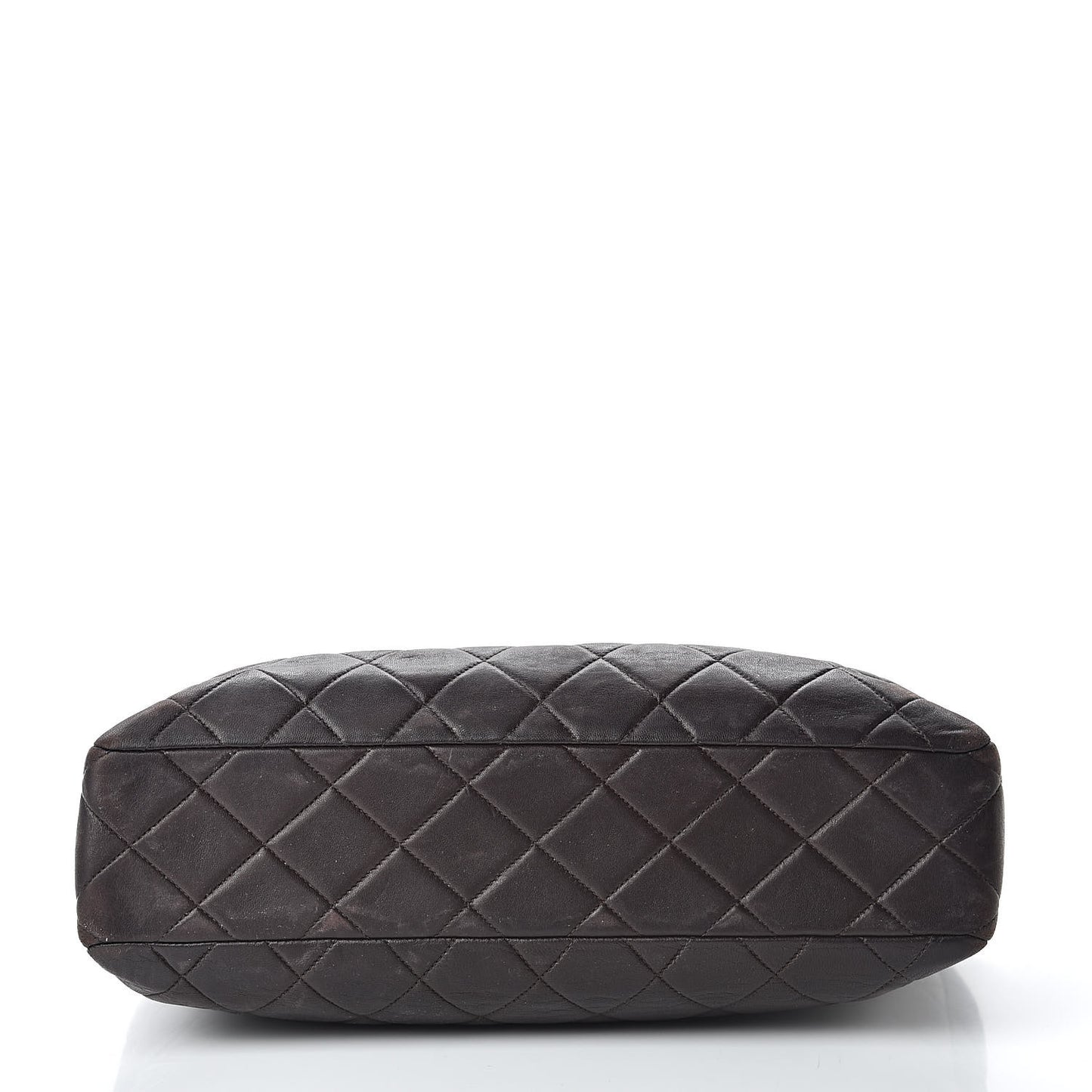 Lambskin Quilted Tote Brown
