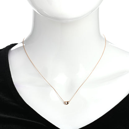 Tiffany 18K Rose Gold 7mm Elsa Peretti Bean Pendant Necklace 2 of 4