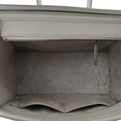 Celine Drummed Calfskin Micro Luggage Sky 5 of 16