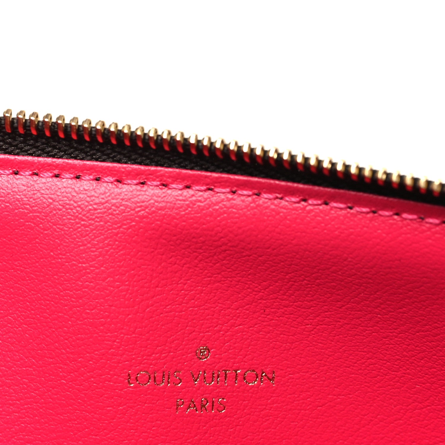 Louis Vuitton Monogram Felicie Chain Wallet Zippered Insert Fuchsia 6 of 7