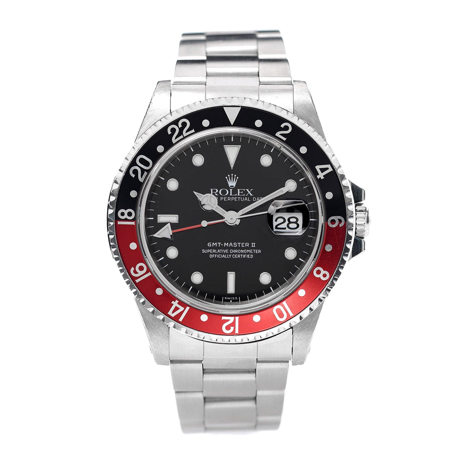 Rolex Stainless Steel 40mm Oyster Perpetual Date GMT Master II Coke Watch 16710 1 of 6