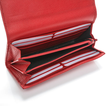 Gucci Pebbled Calfskin Soho Continental Wallet Red 5 of 7