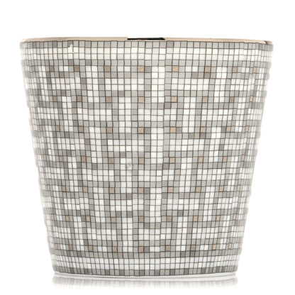 Hermes Porcelain Mosaique Au 24 Porcelain Candle Tumbler Platinum 1 of 7