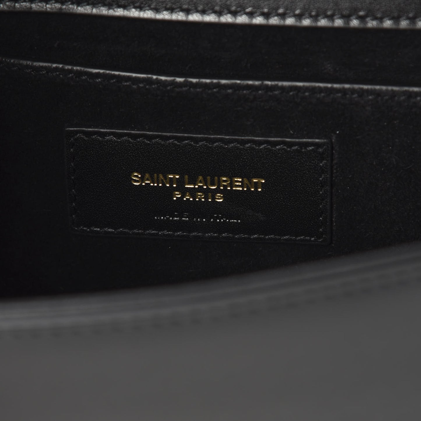 Calfskin Small Classic Monogram Kate Tassel Satchel Black