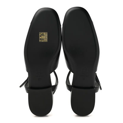 Chanel Lambskin Patent Cap Toe Crystal Enamel CC Mary Jane Slingback Flats 39 Black 6 of 9