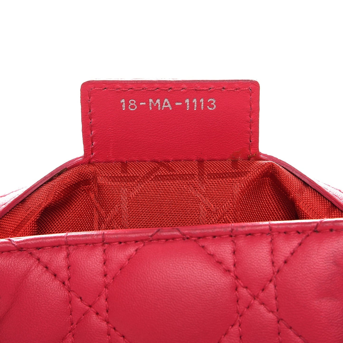 Lambskin Cannage Large Lady Dior Fuchsia