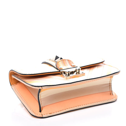 Valentino Garavani Vitello Native Couture 1975 Mini Glam Lock Rockstud Flap Mandarin Sorbet 4 of 9