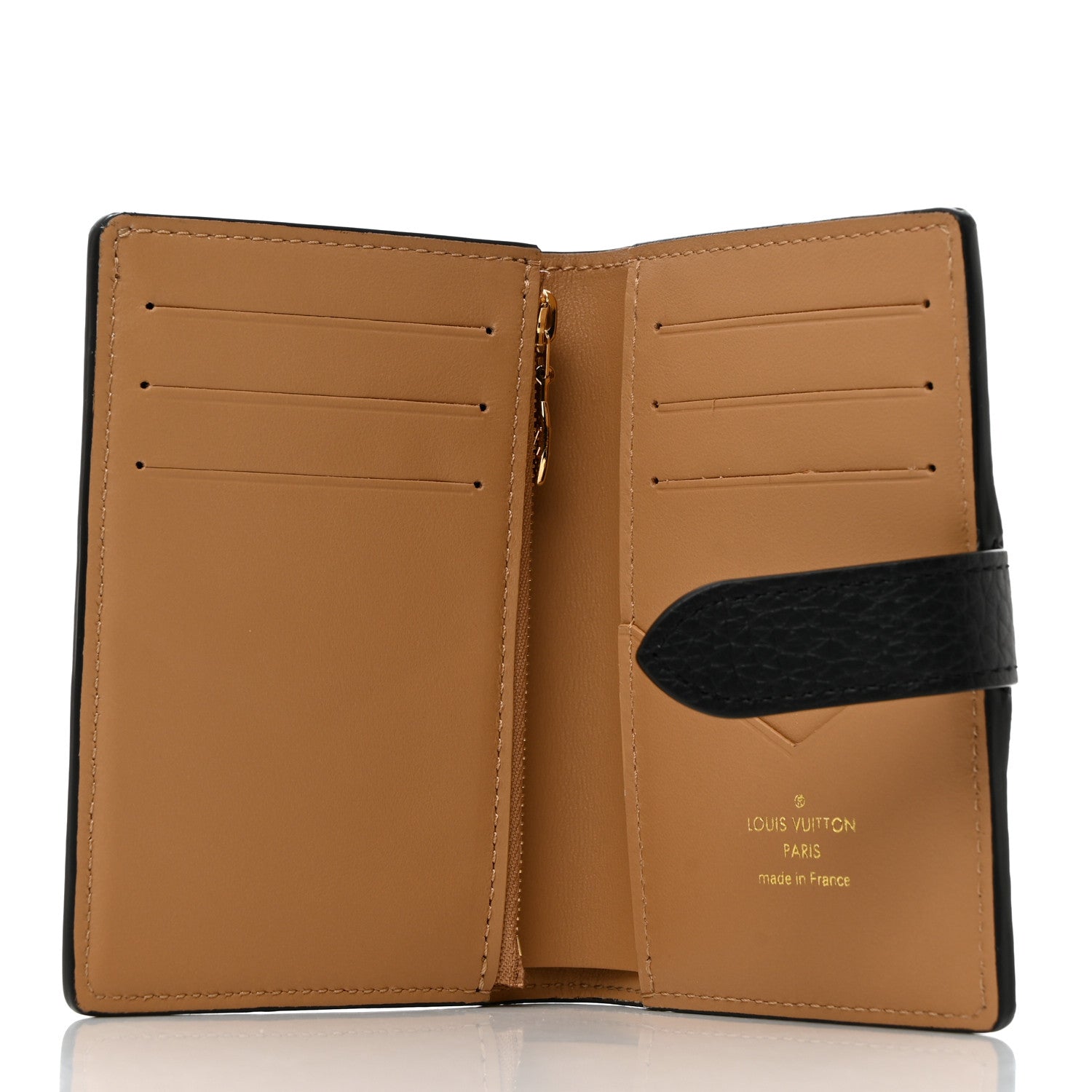 Louis Vuitton Taurillon Capucines Vertical Compact Wallet Black 5 of 7