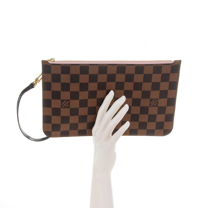 Louis Vuitton Damier Ebene Neverfull MM GM Pochette Rose Ballerine 2 of 8
