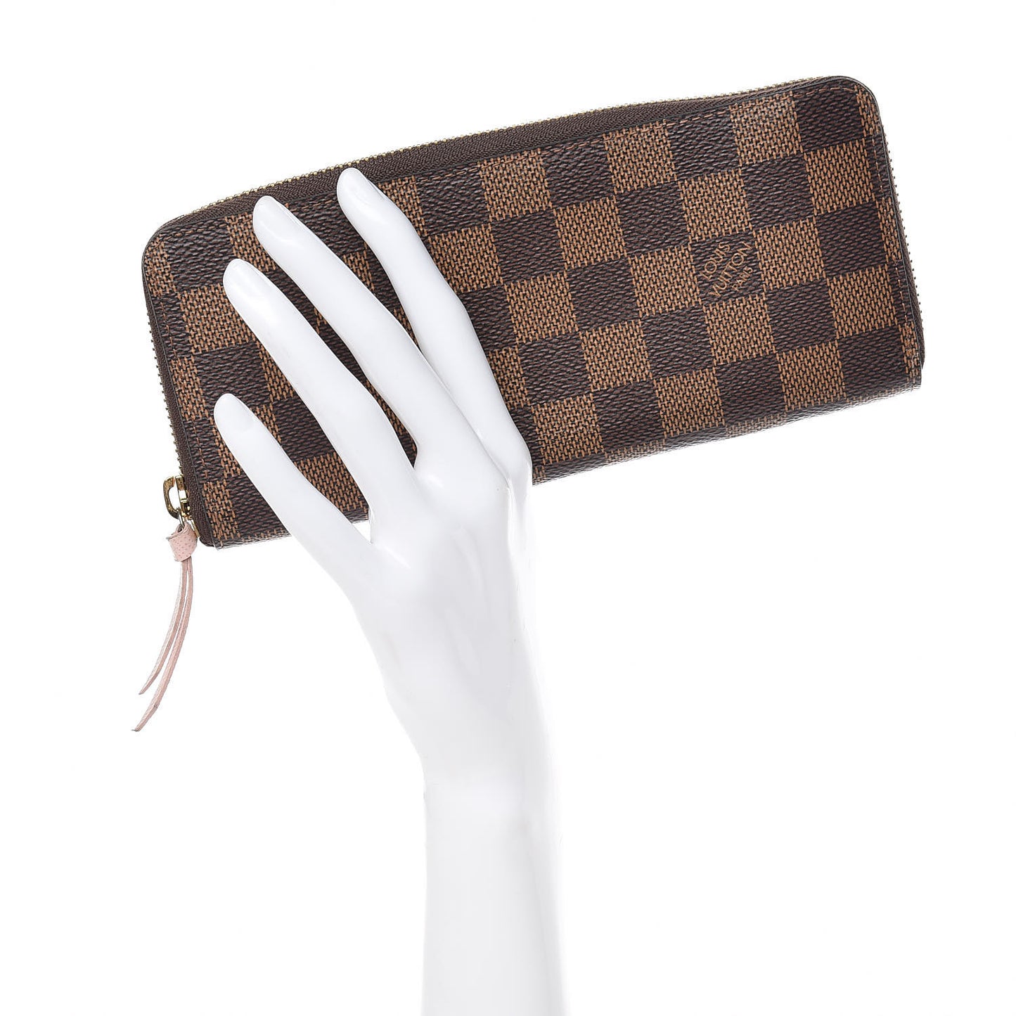 Damier Ebene Clemence Wallet Rose Ballerine
