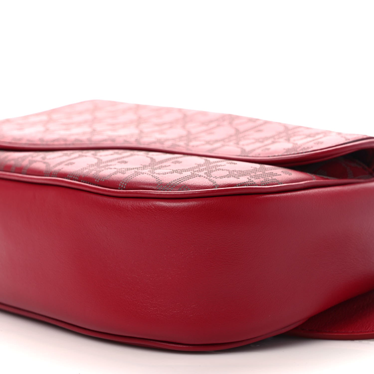 Christian Dior Galaxy Calfskin Oblique World Tour Saddle Belt Bag Red 8 of 8