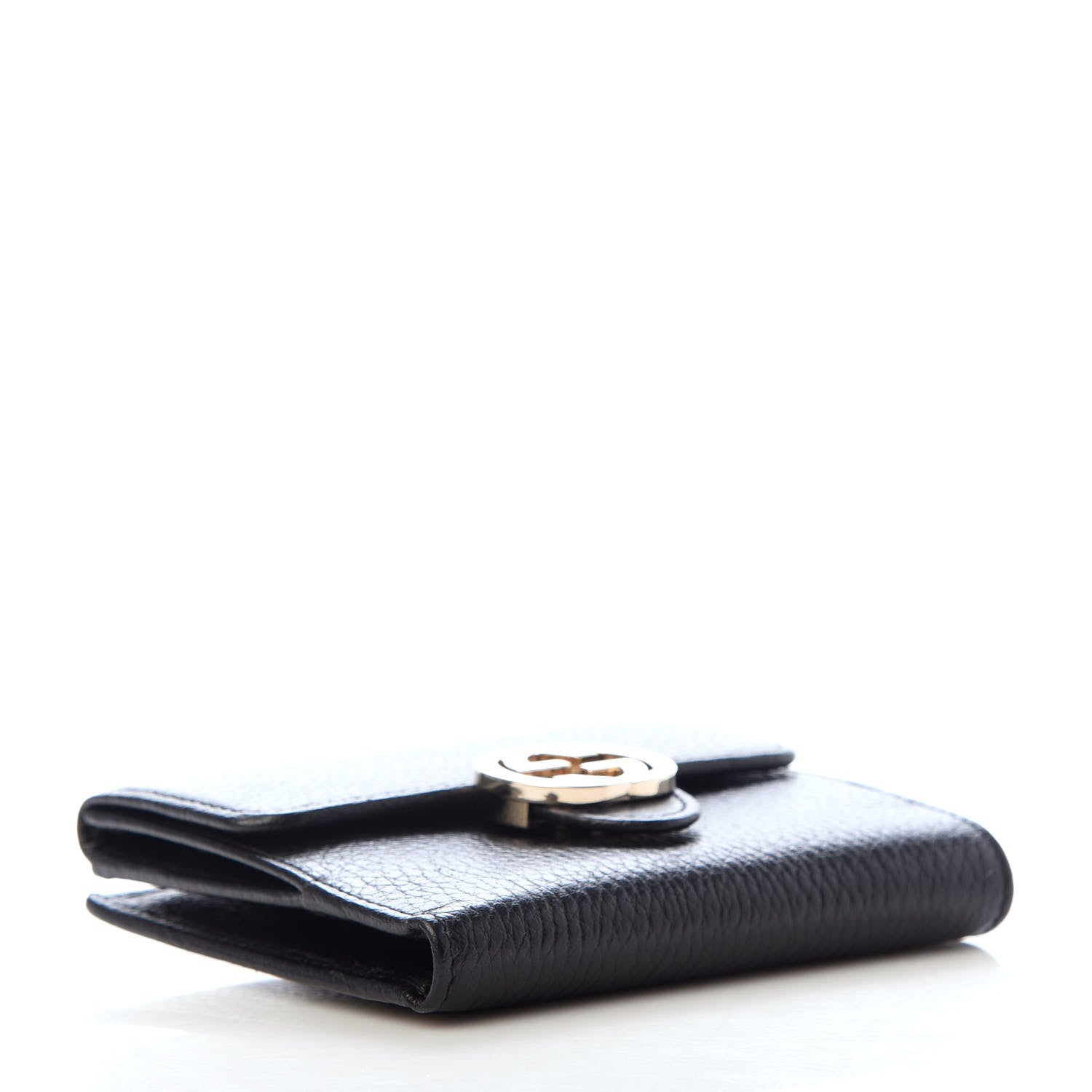 Gucci Dollar Calfskin Interlocking G French Wallet Black 4 of 7