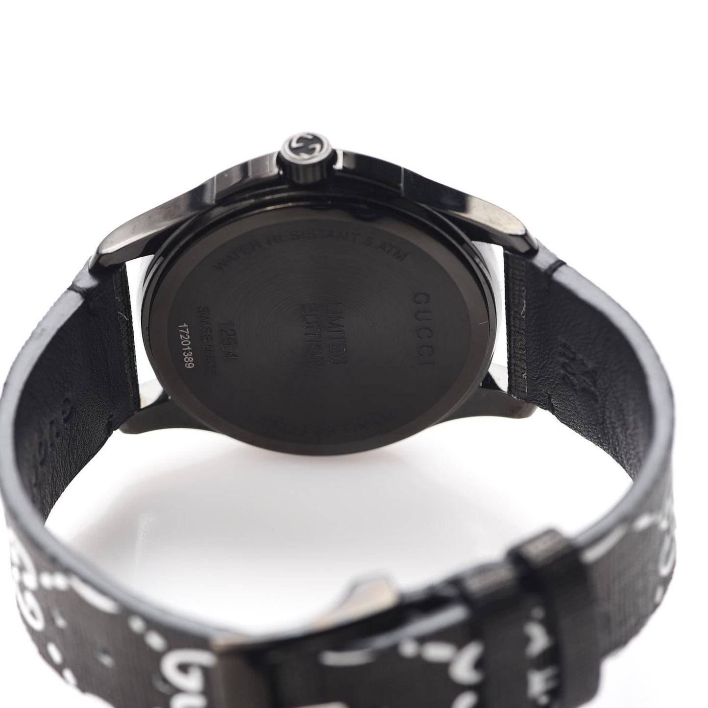 PVD Stainless Steel Canvas 38mm G-Timeless Ghost Quartz Watch Black