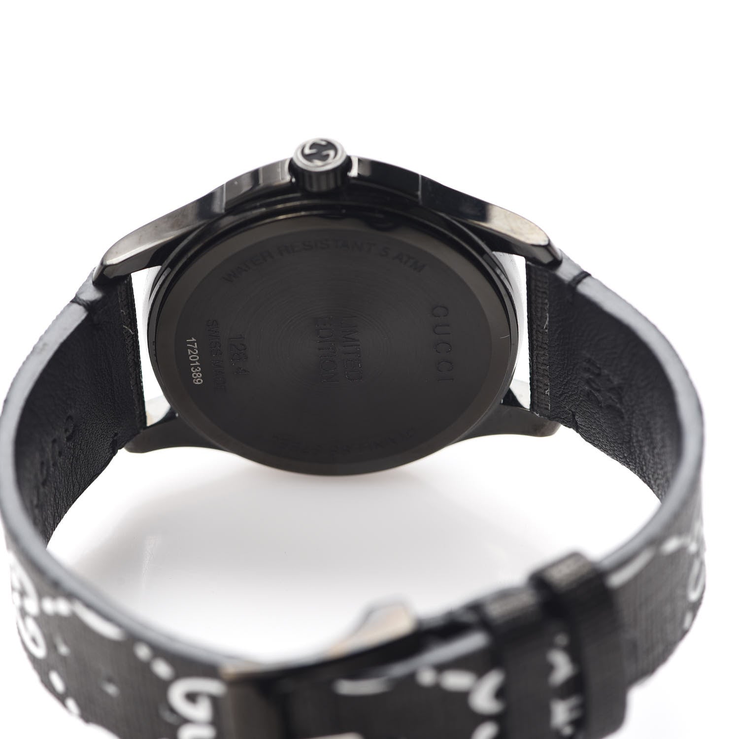 Gucci PVD Stainless Steel Canvas 38mm G-Timeless Ghost Quartz Watch Black 4 of 6