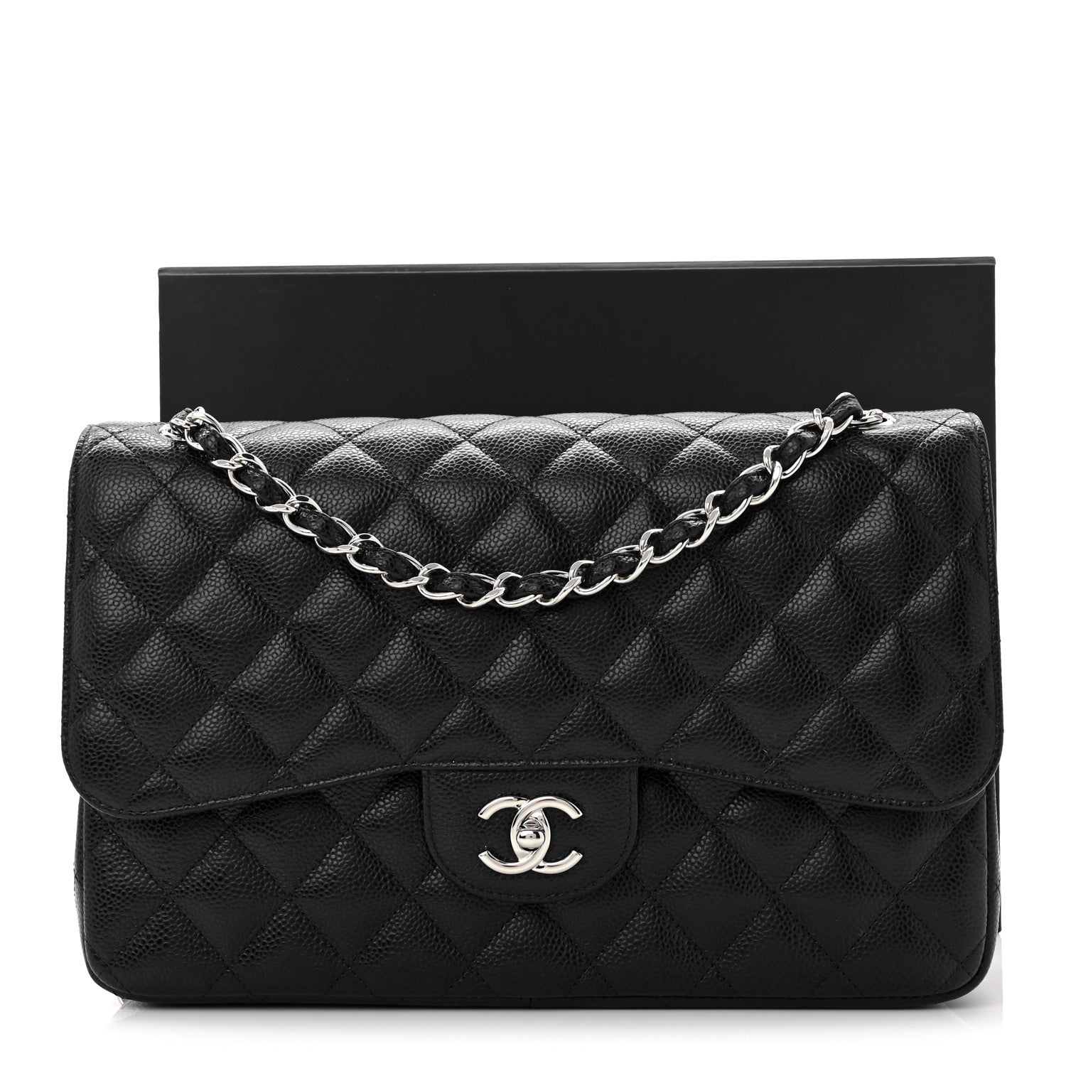 Chanel Caviar Quilted Jumbo Double Flap Black 11 of 11