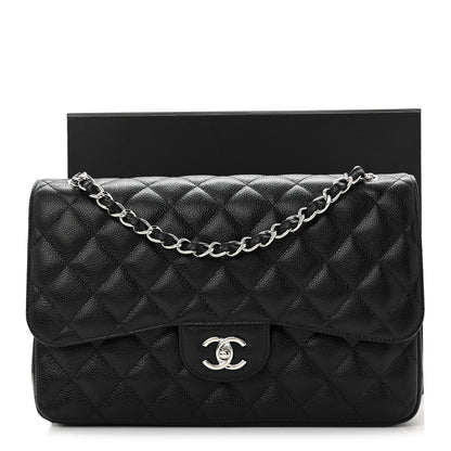 Chanel Caviar Quilted Jumbo Double Flap Black 11 of 11