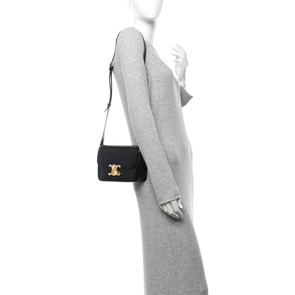 Celine Shiny Calfskin Teen Triomphe Black 2 of 12