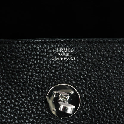 Hermes Taurillon Clemence Lindy 34 Black 6 of 7