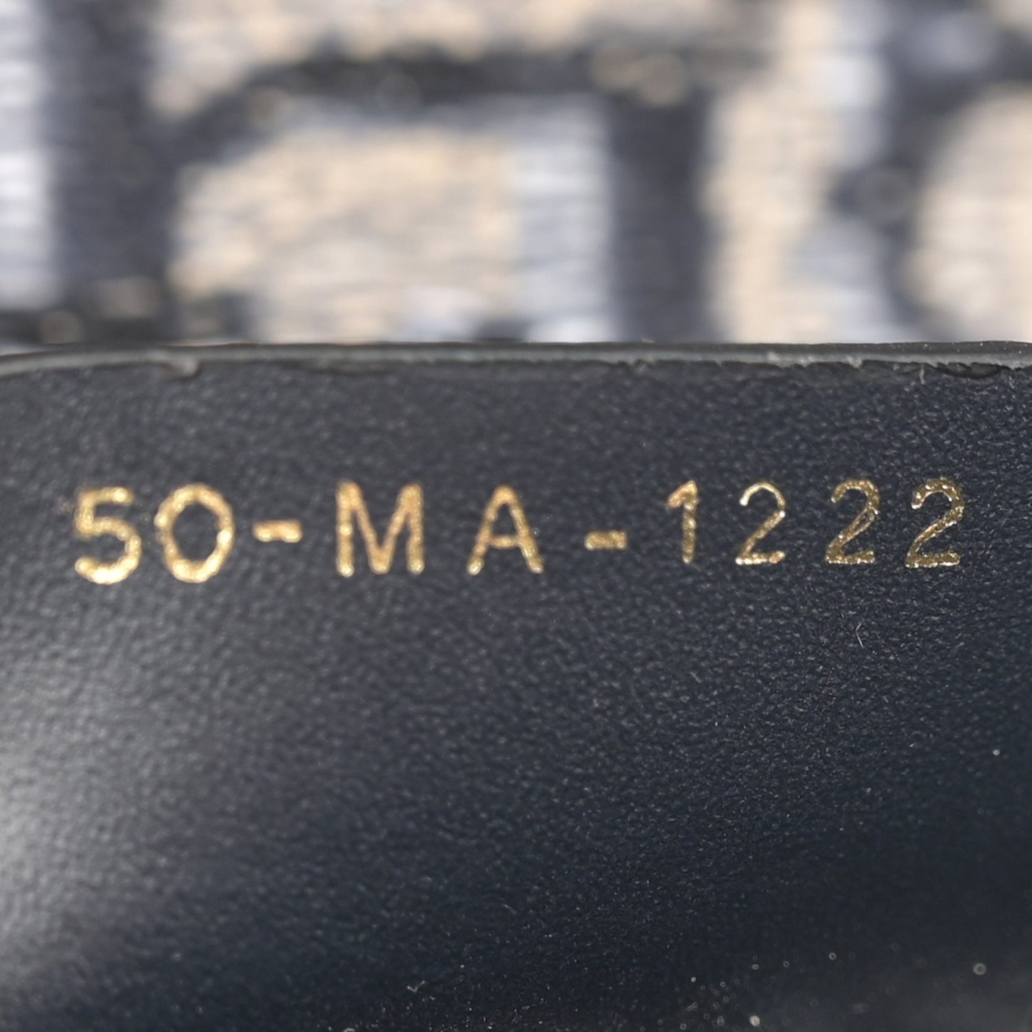 Oblique Embroidered Saddle Bag Blue