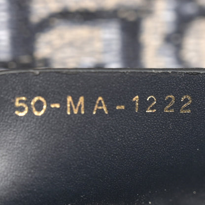 Christian Dior Oblique Embroidered Saddle Bag Blue 6 of 11