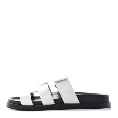Hermes Calfskin Womens Chypre Sandals 36 White 1 of 11