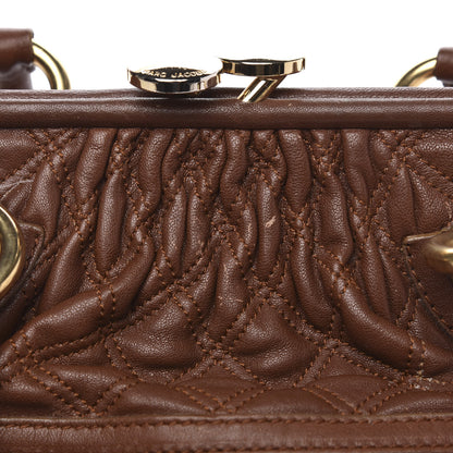 Marc Jacobs Calfskin Quilted Stam Brown 14 of 18