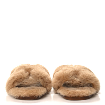 Hermes Woolskin Oran Sandals 39 Beige Argile 2 of 8