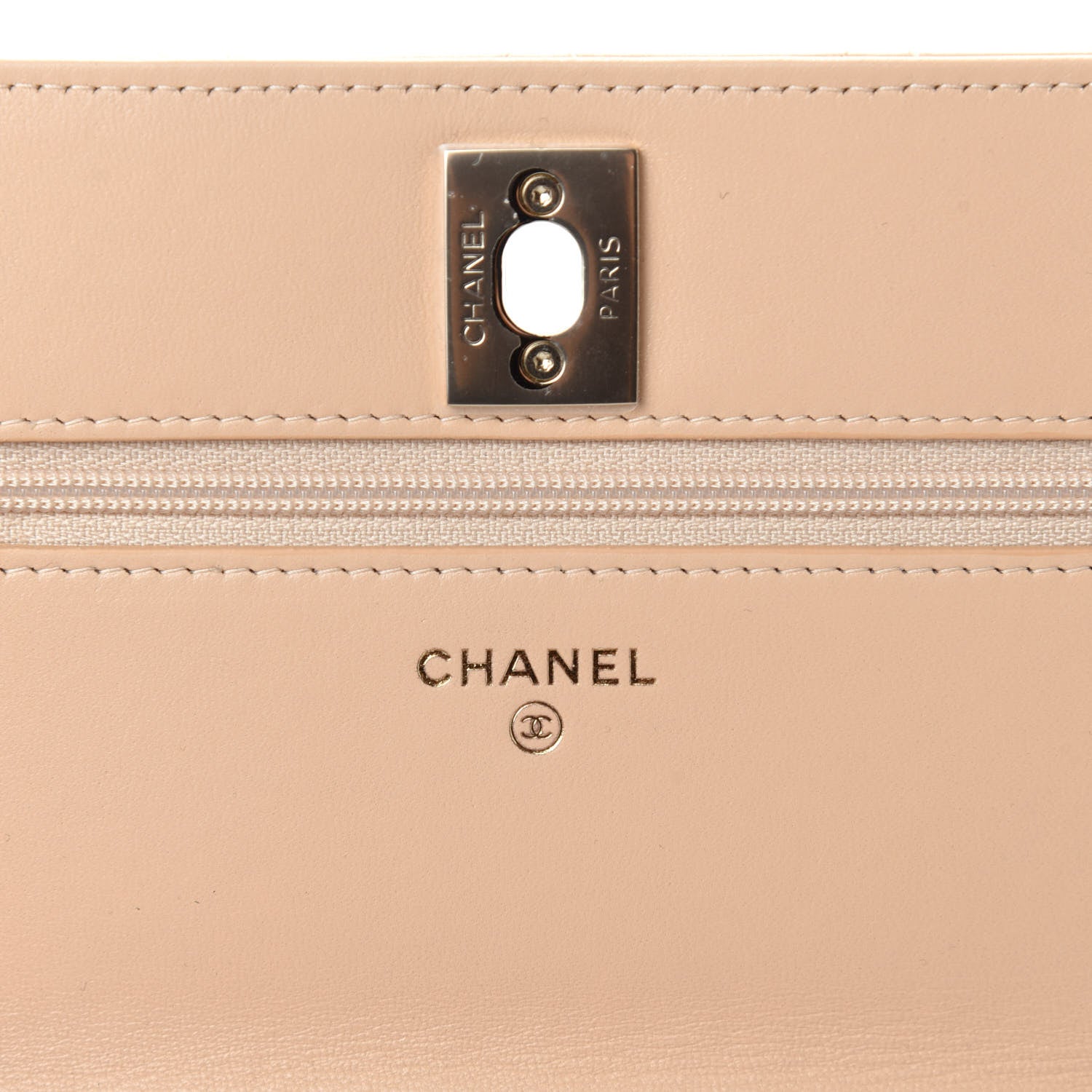 Chanel Lambskin Quilted Trendy CC Wallet On Chain WOC Beige 11 of 16