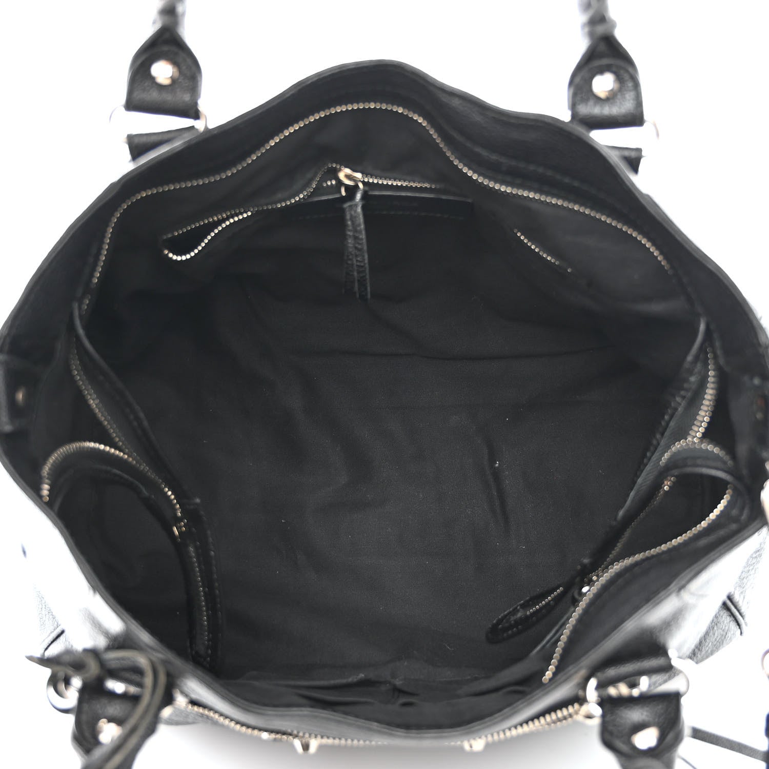 Balenciaga Chevre Silver Metallic Edge Hardware Velo Black 5 of 10