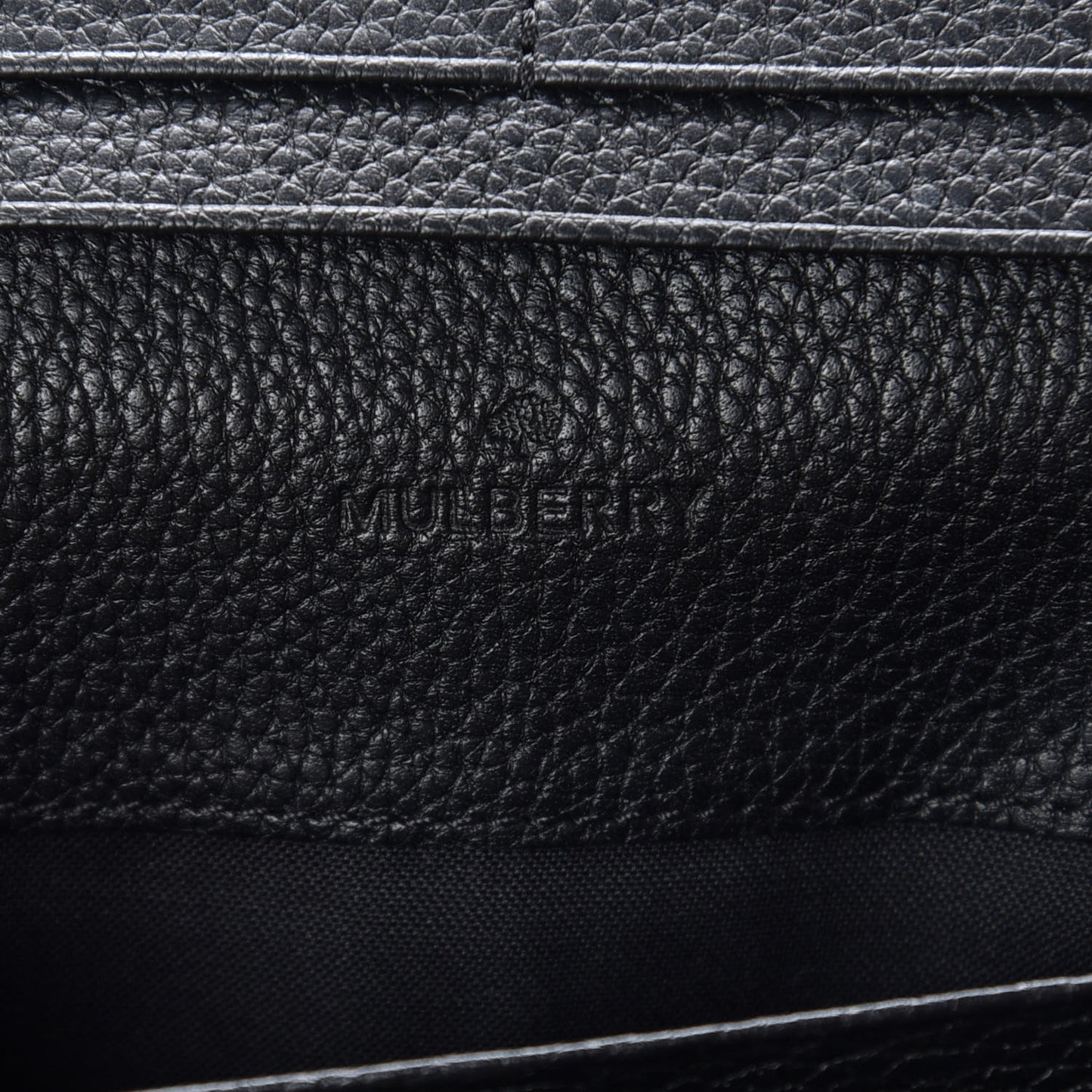Classic Grain Small Tree Continental Wallet Black