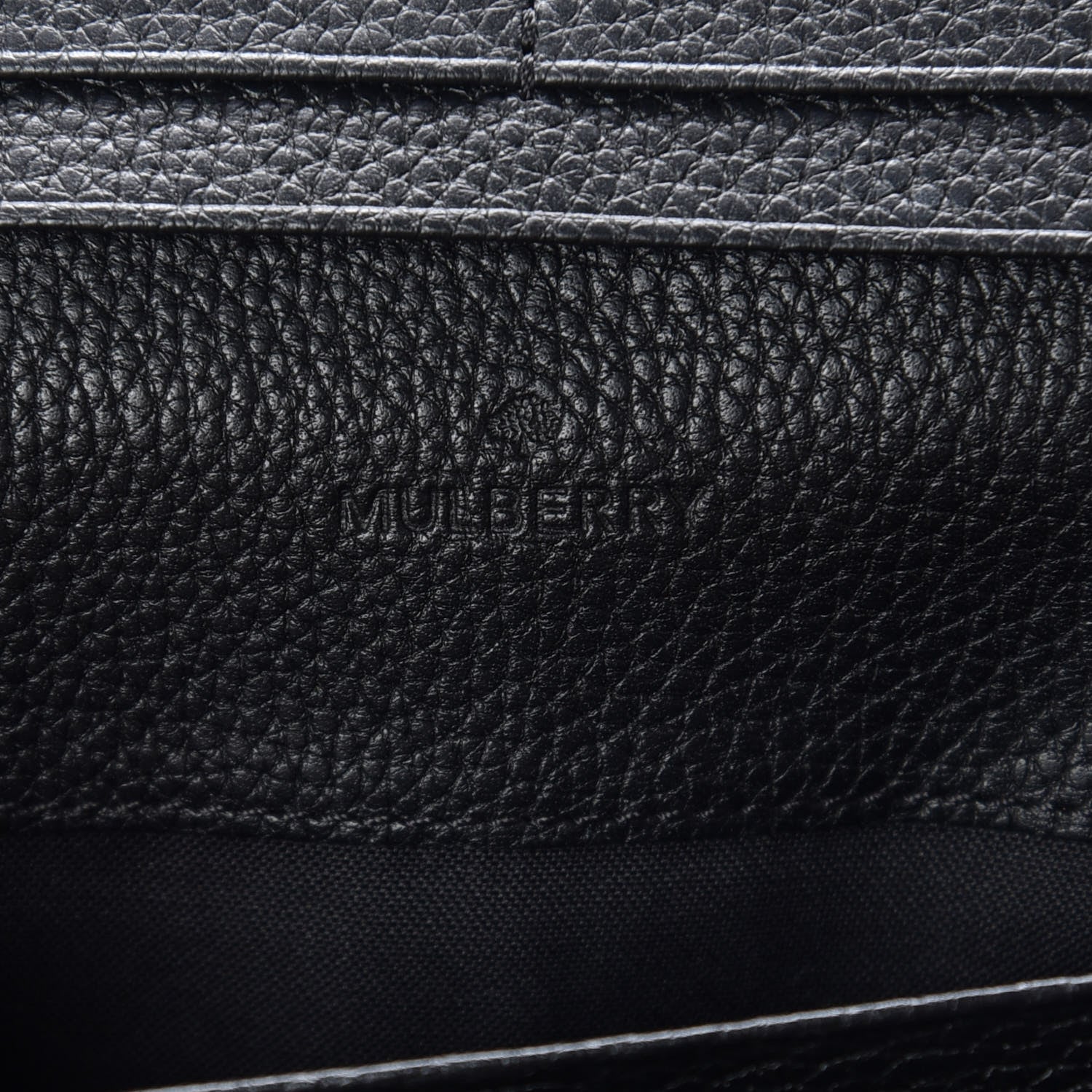 Mulberry Classic Grain Small Tree Continental Wallet Black 8 of 9