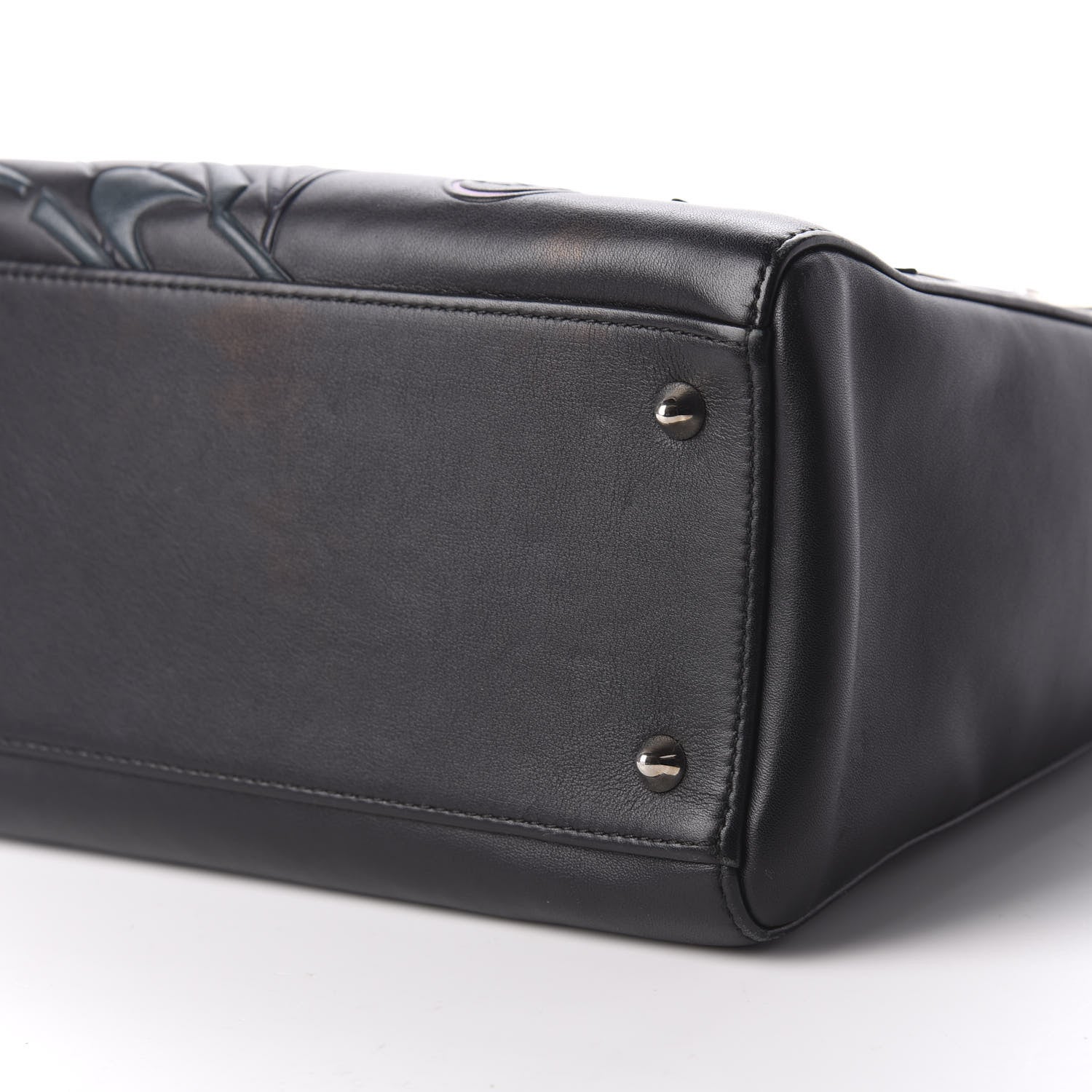 Christian Dior Calfskin Paradise Medium Lady Dior Black 7 of 8